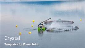  Presentation with norway - Cool new presentation with farm-salmon-fishing-in-norway backdrop and a light blue colored foreground