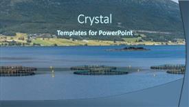  Presentation with norway - PPT theme enhanced with farm-salmon-fishing-in-norway and a ocean colored foreground
