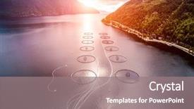  Presentation with norway - Theme featuring farm salmon fishing in norway background and a gray colored foreground