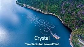  Presentation with fishing - Audience pleasing slide deck consisting of farm salmon fishing in norway backdrop and a ocean colored foreground