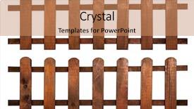  Presentation with farm - Presentation theme with farm security - wooden fence background and a coral colored foreground