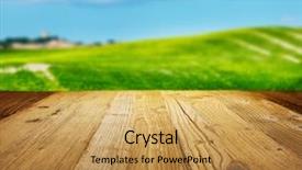  Presentation with tuscany - PPT theme with farm table - wood textured backgrounds background and a yellow colored foreground