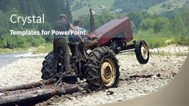  Presentation with stuck - PPT theme consisting of shot of a lonely canoe at the shore of a river de leon springs state park in central florida background and a gray colored foreground