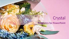  Presentation with colourful flower - Beautiful slides featuring farm wedding - beautiful colourful flower bouquet backdrop and a lemonade colored foreground