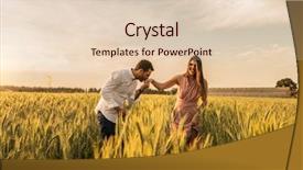  Presentation with romantic love - Theme having farm wedding - romantic couple dancing on love background and a lemonade colored foreground