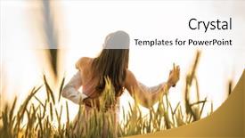  Presentation with romantic love - PPT layouts featuring farm wedding - romantic couple dancing on love background and a white colored foreground