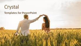  Presentation with dance beautiful couple dancing ballroom - PPT layouts with farm wedding - romantic couple dancing on love background and a cream colored foreground