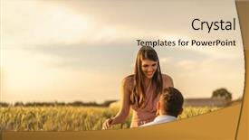  Presentation with gold - PPT layouts having farm wedding - will you marry me men background and a lemonade colored foreground