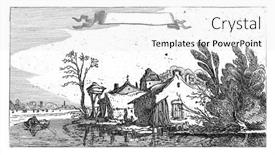  Presentation with small farm - PPT layouts with farm-with-dovecote background and a white colored foreground