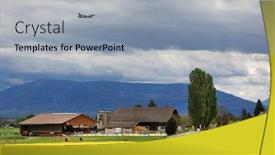  Presentation with rapeseed - Colorful slide set enhanced with farm-with-field-of-rapeseed backdrop and a light gray colored foreground