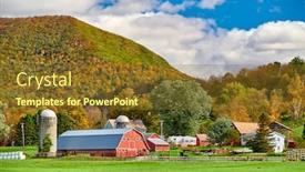  Presentation with west - Presentation theme having red barn and silo background and a tawny brown colored foreground