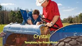  Presentation with ranch - Presentation theme with farmer and ranch hand work background and a tawny brown colored foreground