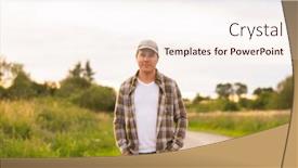  Presentation with farming - Slides with farmer-in-front background and a cream colored foreground