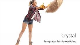  Presentation with agricultural - Audience pleasing PPT theme consisting of farmer protection - full length portrait backdrop and a white colored foreground