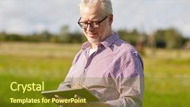 Presentation with old age - PPT layouts enhanced with farmers network - technology old age and people background and a tawny brown colored foreground