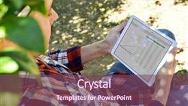  Presentation with computer network - Slides having farmers network - young farmer man wearing background and a violet colored foreground