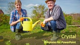  Presentation with farmers suicide - Presentation theme enhanced with farmers working in the garden background and a tawny brown colored foreground