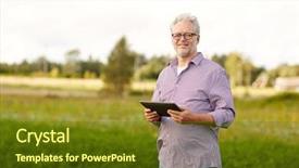  Presentation with agriculture technology - Cool new PPT layouts with farmers network - farming agriculture technology old age backdrop and a tawny brown colored foreground