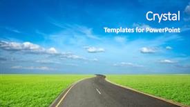  Presentation with field - Amazing PPT layouts having farming backgrounds - road field sky landscape backdrop and a  colored foreground