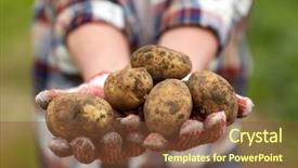  Presentation with farming - Beautiful PPT layouts featuring farming gardening agriculture and people backdrop and a tawny brown colored foreground