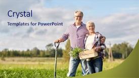  Presentation with agriculture - Slide deck featuring farming gardening agriculture harvesting background and a lemonade colored foreground