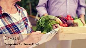  Presentation with agriculture - Audience pleasing PPT theme consisting of farming-gardening-harvesting-agriculture backdrop and a coral colored foreground