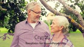  Presentation with an old age abuse - Theme consisting of farming-gardening-old-age background and a coral colored foreground