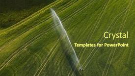 Presentation with aerial - Cool new slides with farmland-from-above-aerial-image backdrop and a tawny brown colored foreground