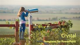  Presentation with naughty girl is standing - Slides enhanced with farmning - little blond girl standing background and a  colored foreground