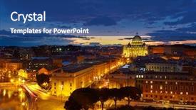  Presentation with rome italy - Beautiful presentation featuring farytale - rome italy st peter's cathedral backdrop and a ocean colored foreground