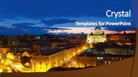  Presentation with rome italy - Amazing presentation design having farytale - rome italy st peter's cathedral backdrop and a  colored foreground