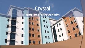  Presentation with apartments - Presentation theme having fascia - new apartments background and a ocean colored foreground