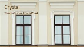  Presentation with vintage filipino subject - Presentation with fascia - ornate building with vintage windows background and a soft green colored foreground