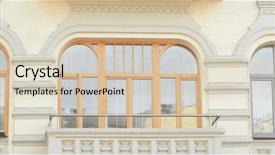  Presentation with windows - Audience pleasing presentation design consisting of fascia - retro windows with light wall backdrop and a  colored foreground