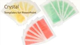  Presentation with wax - Beautiful slides featuring fascia - set of 3 multicolored wax backdrop and a lemonade colored foreground