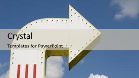  Presentation with nano composites and metal - Slides with fascia - three-dimensional metal arrow sign background and a soft green colored foreground