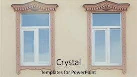  Presentation with windows - Amazing PPT theme having fascia - vintage windows with light wall backdrop and a soft green colored foreground
