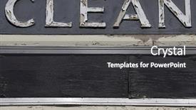 Presentation with weather - PPT theme consisting of fascia - weather beaten wooden clean sign background and a dark gray colored foreground