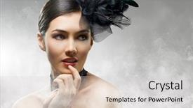  Presentation with vintage - Cool new PPT layouts with fascinating - beautiful girl in vintage style backdrop and a light gray colored foreground