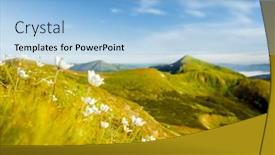  Presentation with green earth - Colorful presentation enhanced with fascinating-summer-scene backdrop and a light blue colored foreground