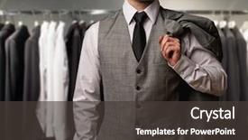  Presentation with classic - Amazing slide deck having fashion - businessman in classic vest backdrop and a dark gray colored foreground