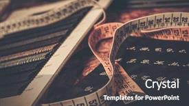  Presentation with custom - Beautiful PPT theme featuring fashion - cloth samples for custom made backdrop and a dark gray colored foreground