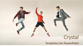  Presentation with sporty - Theme consisting of fashion - fashionable sporty men background and a lemonade colored foreground