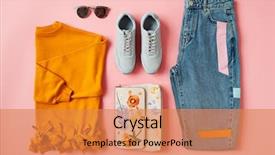  Presentation with fashion accessories - Cool new slide deck with fashion - flat lay shot of female backdrop and a gold colored foreground