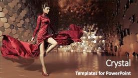  Presentation with fashion - Audience pleasing presentation theme consisting of fashion - glamorous woman backdrop and a tawny brown colored foreground
