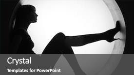  Presentation with silhouette fashion - Slide deck having fashion - stylish silhouette beautiful woman background and a dark gray colored foreground