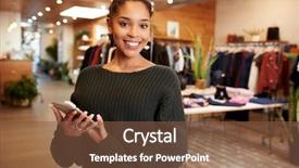  Presentation with clothes shop - Audience pleasing PPT layouts consisting of fashion - young hispanic woman smiling backdrop and a tawny brown colored foreground