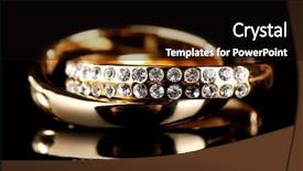  Presentation with fashion accessories - Audience pleasing PPT theme consisting of fashion accessories - golden ring on black backdrop and a black colored foreground