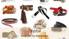  Presentation with belts - Amazing slides having fashion accessories - leather belts isolated backdrop and a lemonade colored foreground