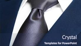  Presentation with tie - Beautiful slide set featuring fashion accessories - male jacket with shirt backdrop and a ocean colored foreground